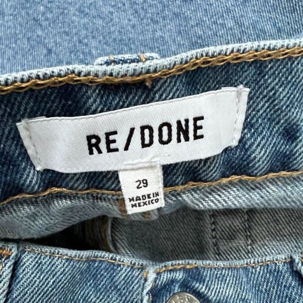 RE/DONE '70s High Rise Straight Leg Cotton Jeans Size 29 - Picture 8 of 9